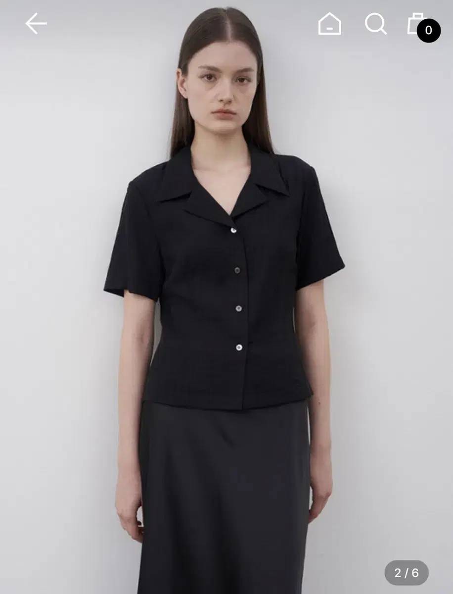 Ore 오어 Delphy Pleats Shirts 블랙